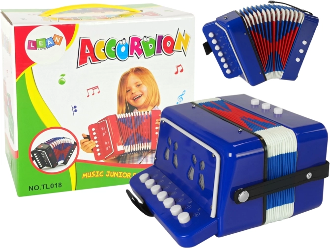 Harmonika-instrument til små musikere Blå