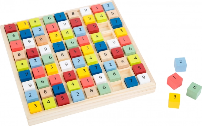 Small Foot træ sudoku farvede brikker