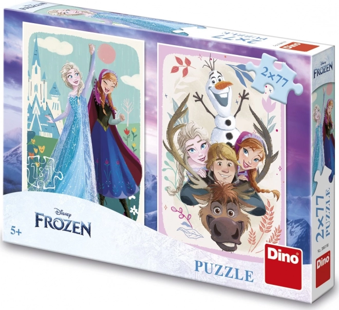 Puslespil Frost: Anna og Elsa 2x77 brikker
