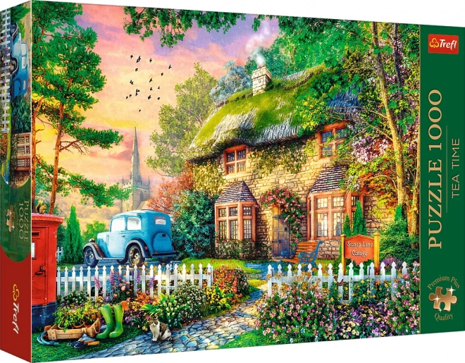 Puzzle TREFL Premium Plus: Te Tid - Sleepy Lane Cottage 1000 brikker
