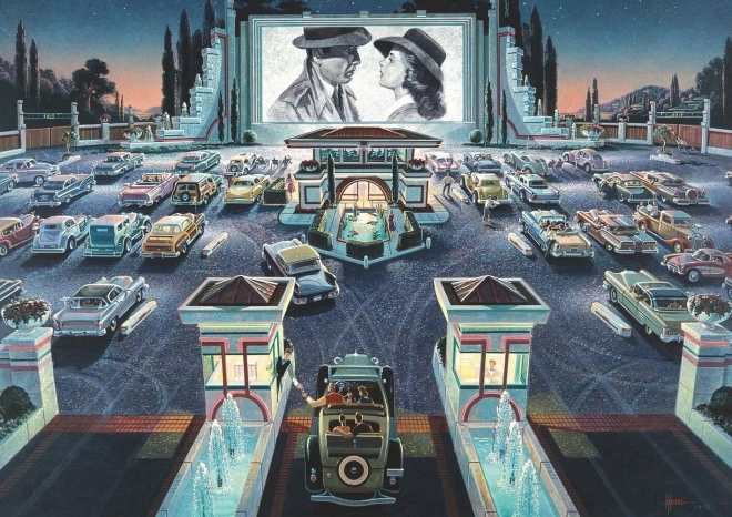 ART PUZZLE Puslespil Autokino 1000 brikker