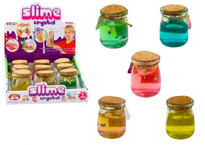 Farverigt slim i glas 150 g - 9 farver