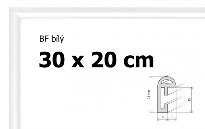 Plastramme 30x20 cm hvid
