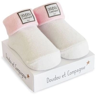 Doudou Sokker til pige 0-6 mdr. 1 par