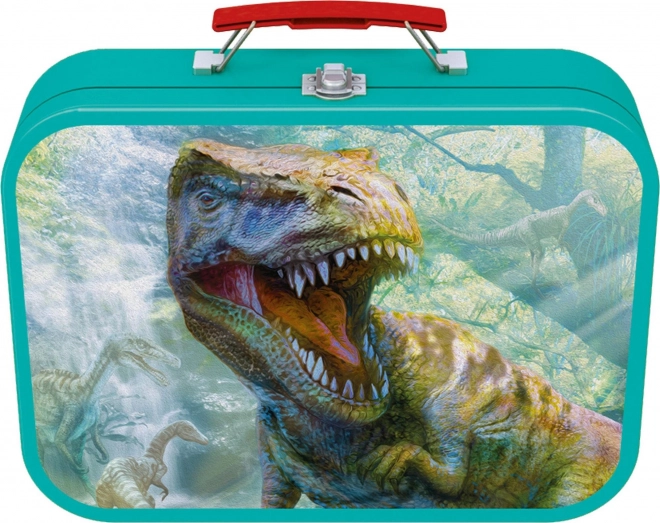 SCHMIDT Puslespil Dinosaurer 4i1 i metalkuffert (60,60,100,100 brikker)