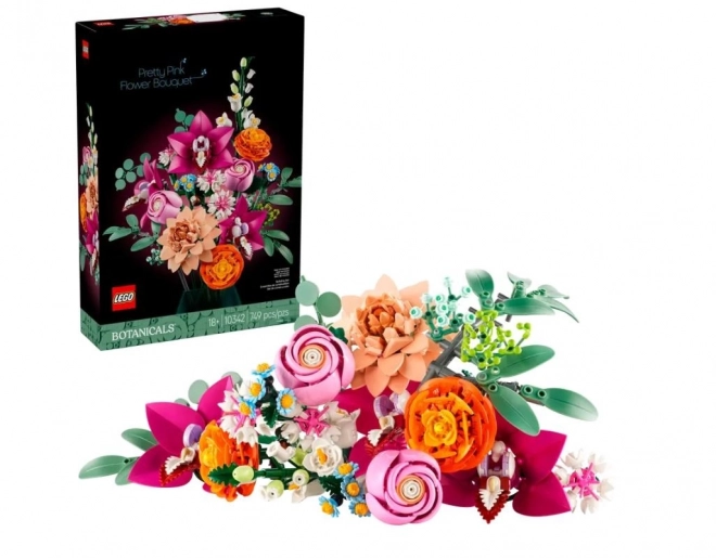 Lego Botanicals smuk buket af lyserøde blomster