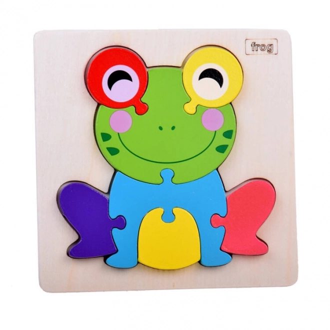 Træ 3D puslespil Frø Montessori