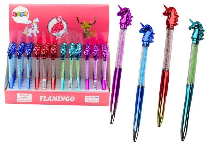 Unicorn-kuglepen med diamanter Unicorn Blå stift 0,7 mm Mix