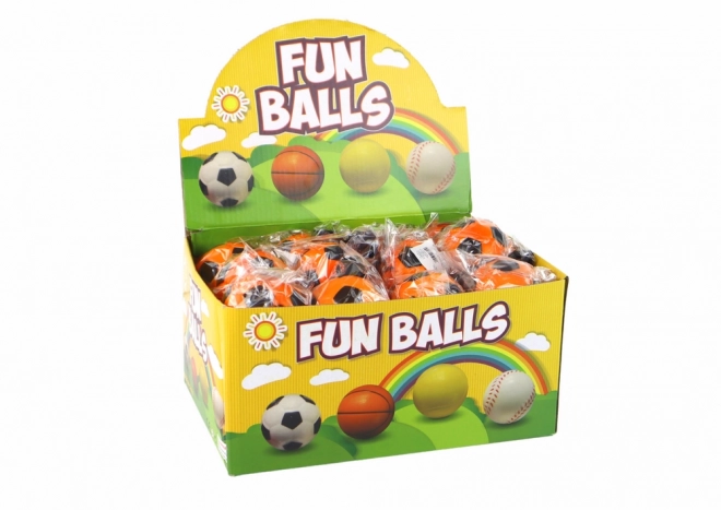 Fodbold PU gummihopbold Jojo 6 cm orange
