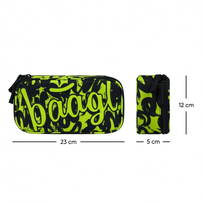 BAAGL Skole penal-etui Lime