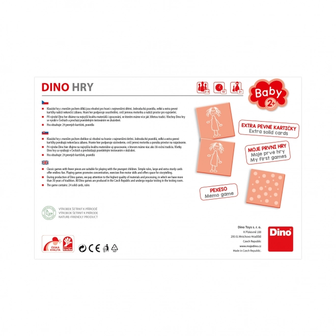 Børne Pexeso Lille Muldvarp fra Dino