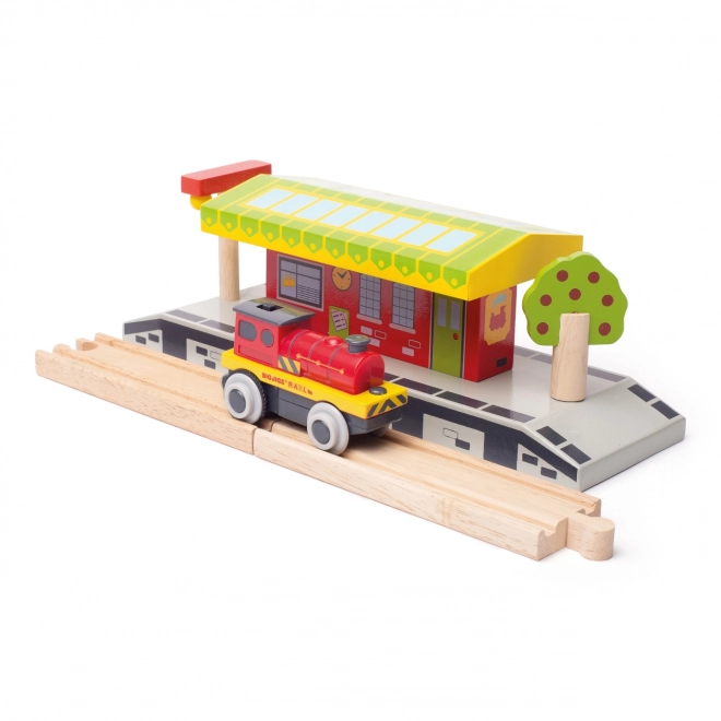 Bigjigs Rail Elektrisk lokomotiv Rød styrke