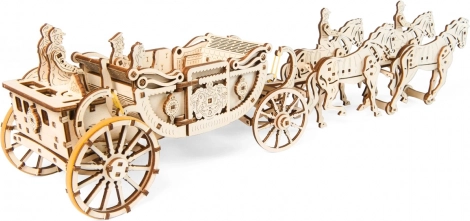 Ugears kongelig karet – 3D mekanisk træpuslespil