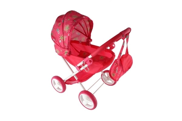 Barnevogn til dukker dyb stof 58x35x60cm i kasse 34x56x8,5cm