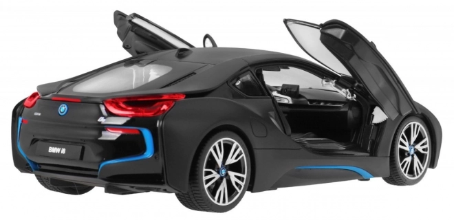 BMW i8 sort RASTAR 1:14 bil med fjernbetjening + 2,4 GHz fjernbetjening