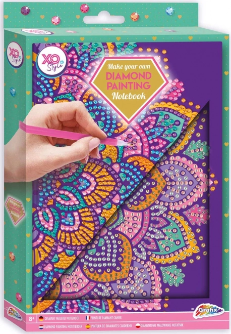 Blok A5 Lilla Mandala Diamantmaleri