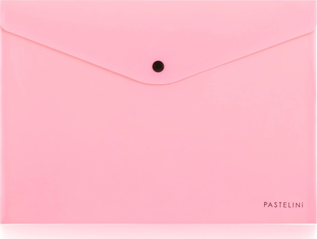 Dokumentmappe med trykknap A4 PASTELINI pink