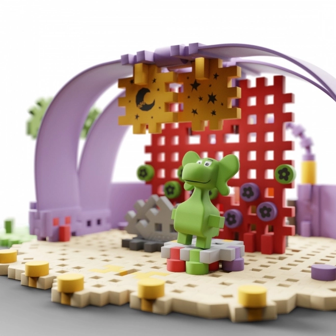 Kreativ byggesæt Mini Waffle - Diplodocus og scene 148 dele