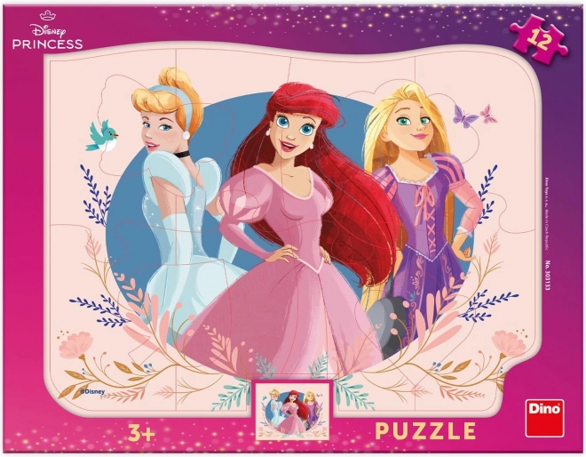 Prinsessepuslespil 12 brikker, plade