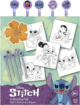 Lilo og Stitch malebog med farveblyanter