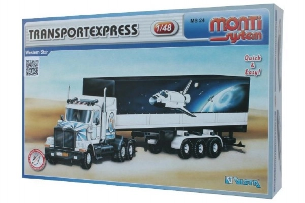 Byggesæt Monti System MS 24 Transport Ekspres Western star 1:48 i kasse 32x20x7,5cm