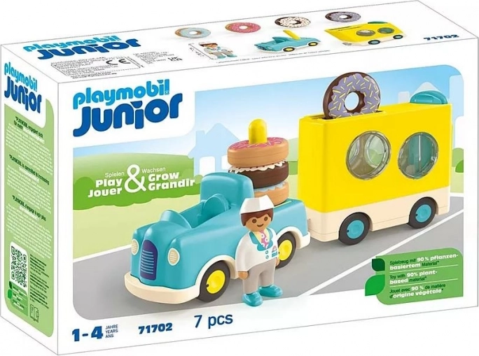 Playmobil 1.2.3 skør donut-lastbil med stabling og sortering
