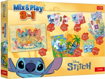 Mix & Play 8-i-1 STITCH brætspil i æske