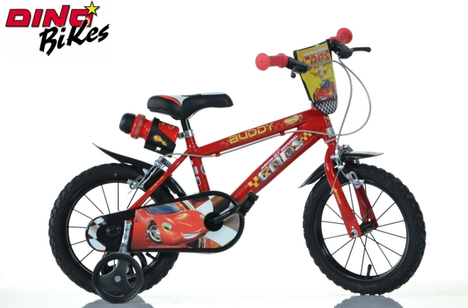 børnecykel 16 tommer DISNEY CARS med støttehjul