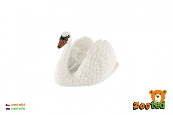 Stor svane zooted plast 7cm i pose