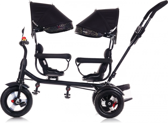CHIPOLINO Tre-hjulet cykel til tvillinger 2Play Obsidian