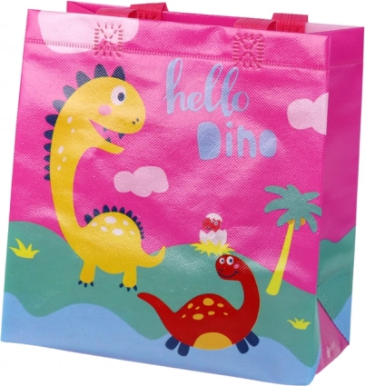 Gavepose dinosaur lyserød 23 × 21,5 × 11 cm