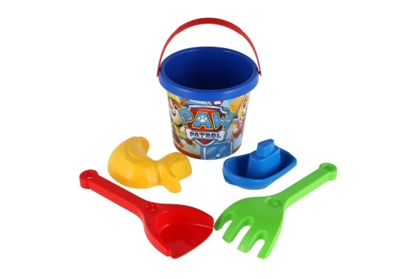 Sæt til sand 5 stk plastik Paw Patrol/Tlapková patrulje blå i net 12x22x12cm 12m+ Wader
