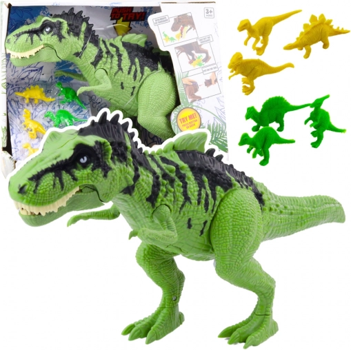 Sæt dinosauruslegetøj med lyd og mini-figurer
