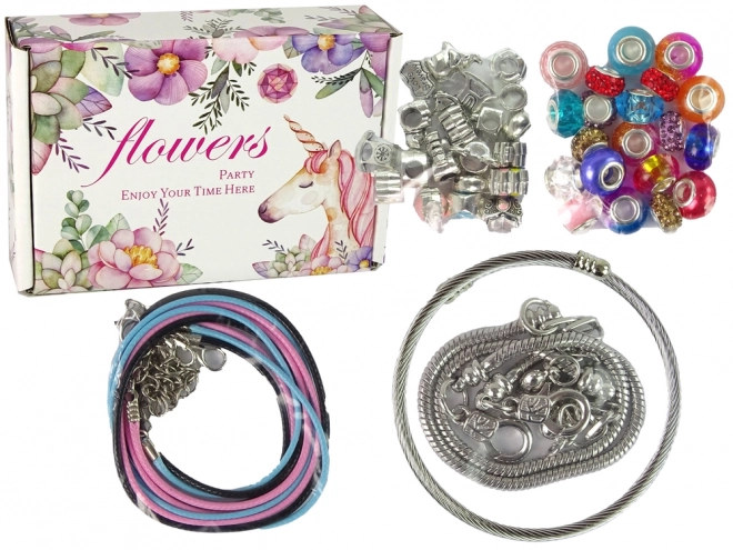 Sæt til smykkefremstilling med perler og armbånd
