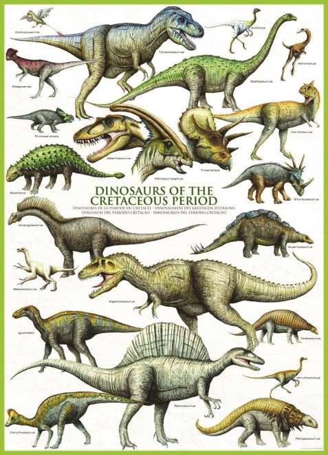 Puslespil Dinosaurernes verden: Kridt 1000 brikker