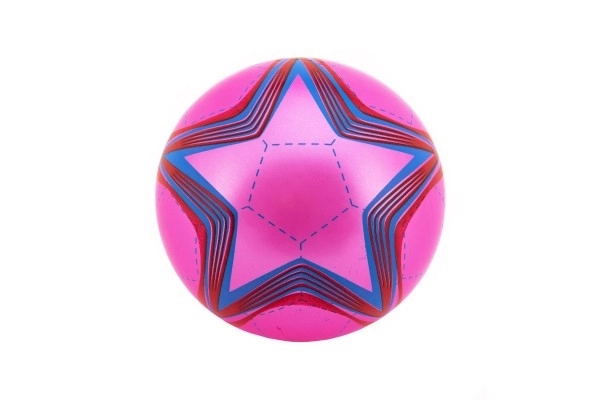 Farverig umalet gummibold i net - 23 cm