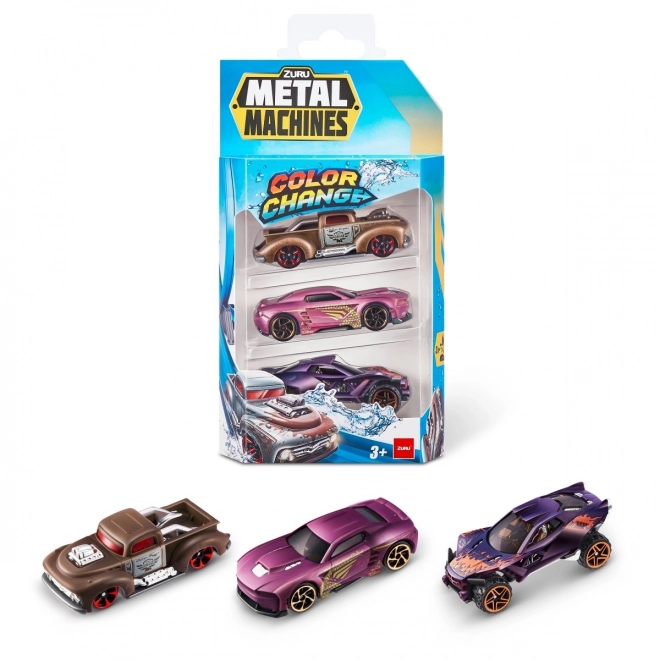 ZURU Metal Machines - Pakke med 3 biler der skifter farve