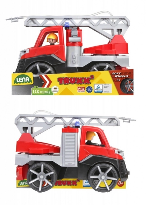 Auto Truxx 2 brandmænd sprøjter vand plast 29cm med figur