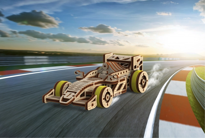 WOODEN CITY 3D puslespil Racerbil Bolid 108 dele