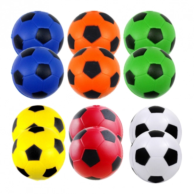Farverige antistressbolde 6,5 cm - sæt med 12 stk.