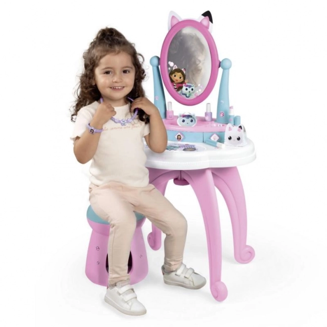 Gabbys Dukkehus 2i1 Toiletbord med Skammel