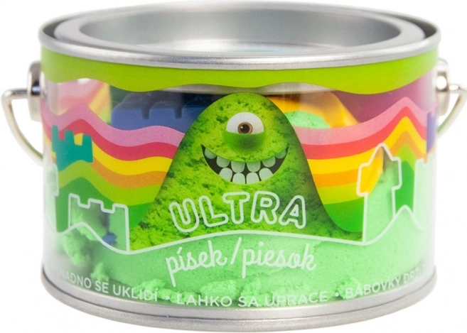 ultra sand 200 g – grøn kinetisk sand med forme