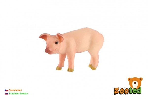 Plastgris husdyr smågris 5 cm