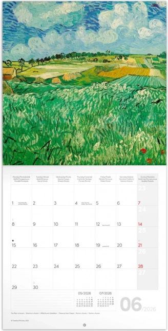 Notatskalender Vincent van Gogh 2026