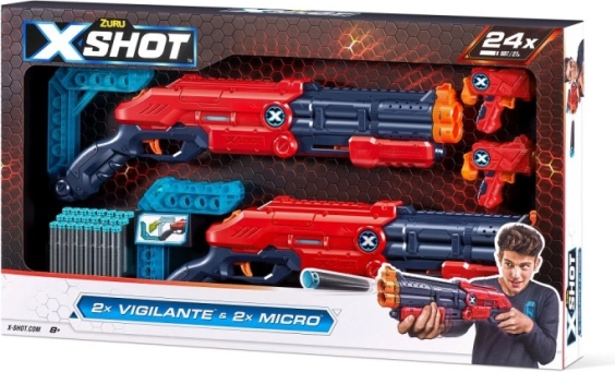 Affyringsrør X-Shot Excel Double Vigilante 24 pile