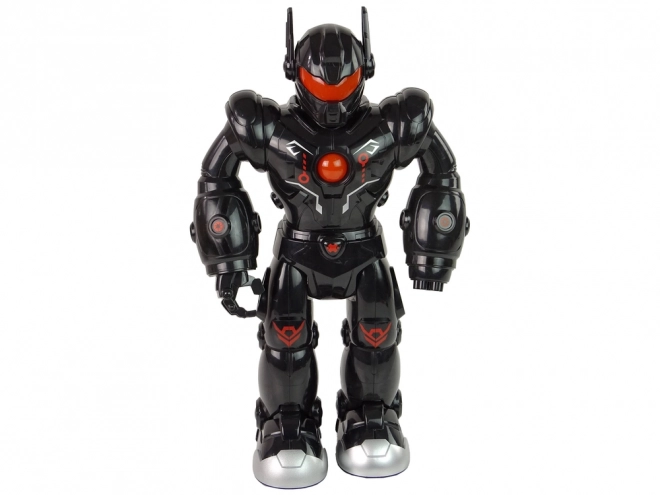 Interaktiv robot går Lyd Lys sort