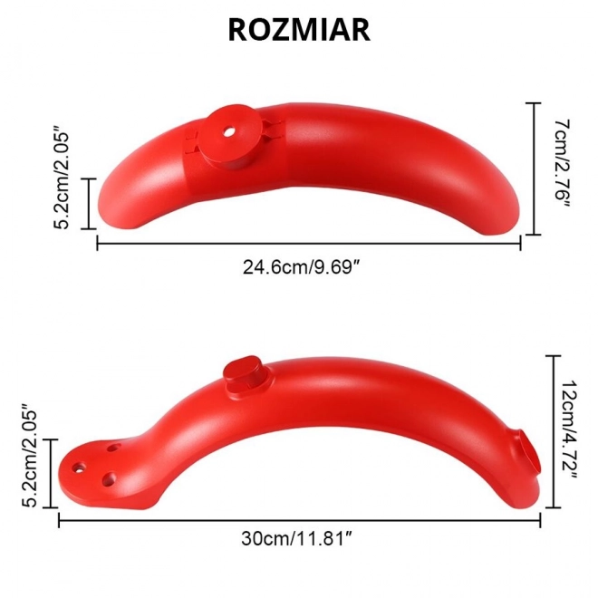 Sæt med skærme til løbehjul Xiaomi M365/PRO - rød