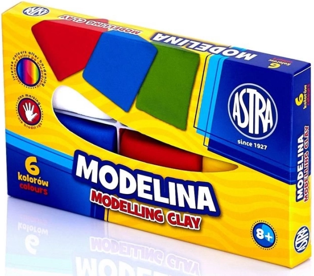 Modelérmasse ASTRA 6×21 g – sæt med farver til kreativt skaberi