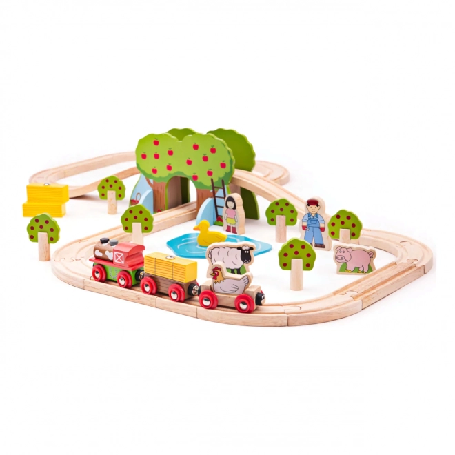 Bigjigs Rail Trætogbane gård