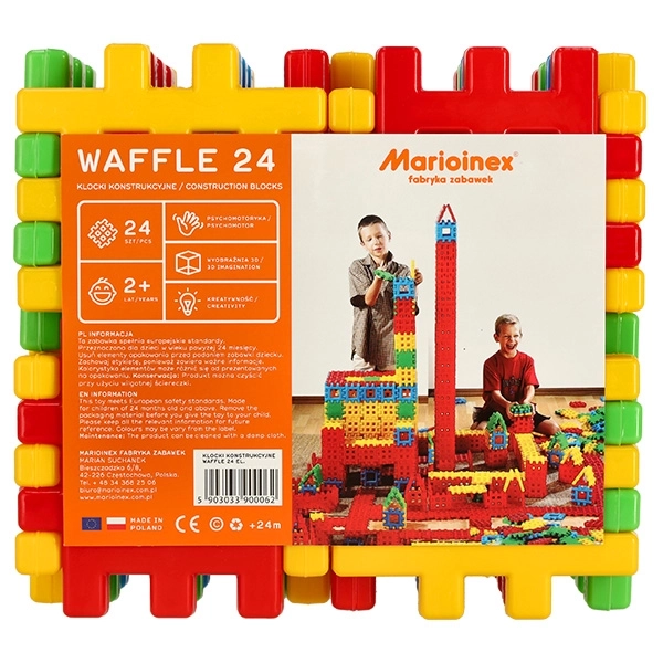 Konstruktionsklodser Marioinex Wafler 24 dele